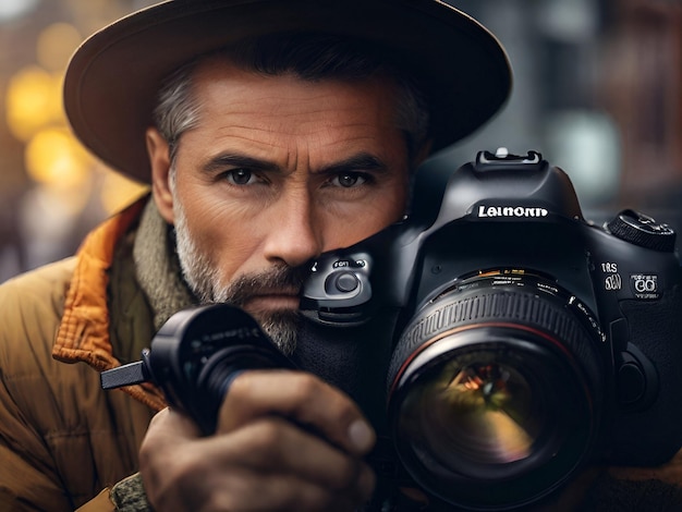 QuotPhotographer with HighEnd DSLR and Telephoto Lensquot