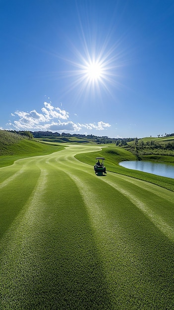 Photo quotpristine golf course under a bright skyquot