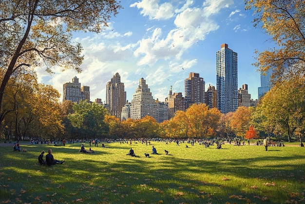 quotRelaxing at Central Parks Sheep Meadow on a Sunny Dayquot