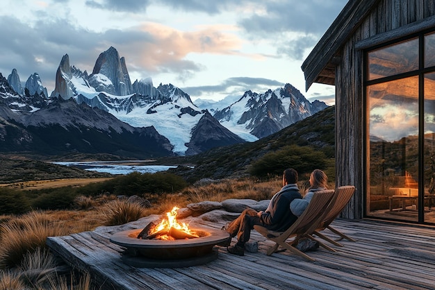 Photo quotrustic lodge retreat in the heart of patagonian wildernessquot