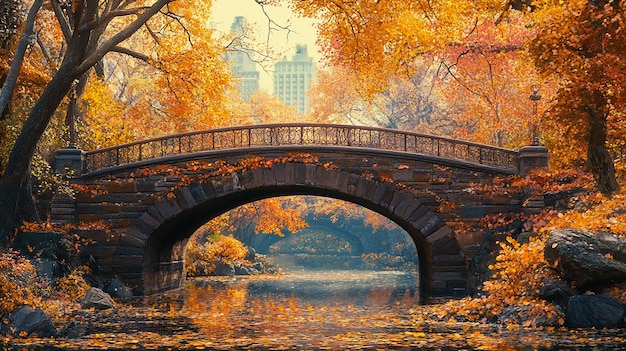 quotScenic Arches and Bridges with Cascading Waterfalls in Central Parkquot