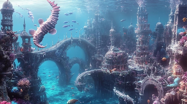 Photo quotseahorse kingdom a fantastical underwater realm of royalty and wondersquot