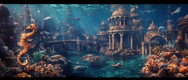 Photo quotseahorse kingdom a fantastical underwater realm of royalty and wondersquot