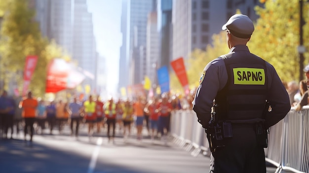 quotSecurity Guard Monitoring Marathon Routequot