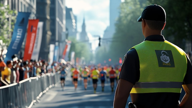 quotSecurity Guard Monitoring Marathon Routequot