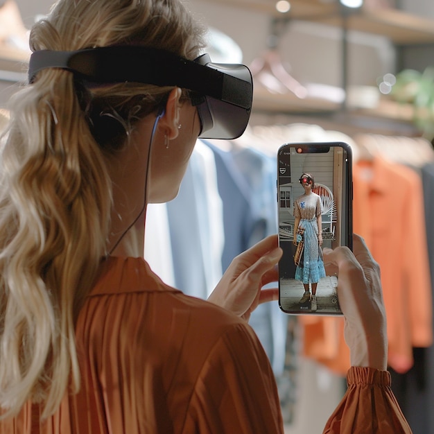 Photo quotshoppers using augmented reality for shoppingquot