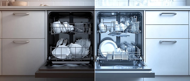 quotSidebySide Comparison of Dishwasher Before and Afterquot