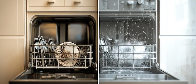 Photo quotsidebyside comparison of dishwasher before and afterquot