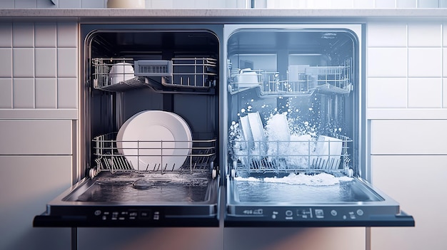 quotSidebySide Comparison of Dishwasher Before and Afterquot