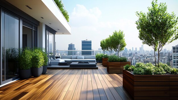 quotSleek Modern Urban Penthouse with Rooftop Gardenquot