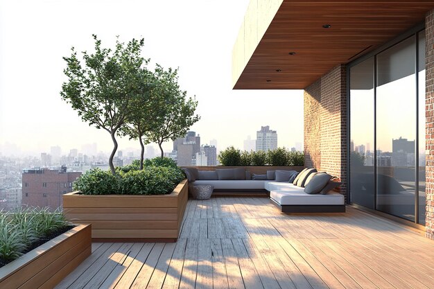 quotSleek Modern Urban Penthouse with Rooftop Gardenquot