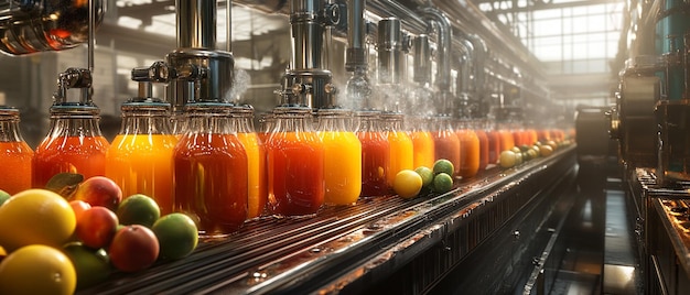 Photo quotstateoftheart fruit juice extraction linequot