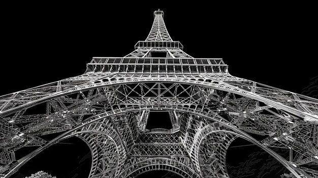 Photo quotstriking portrait of the eiffel towerquot