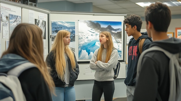 quotStudents Presenting a Project on Climate Changequot