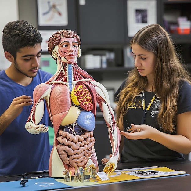 Photo quotstudents presenting a project on human anatomyquot