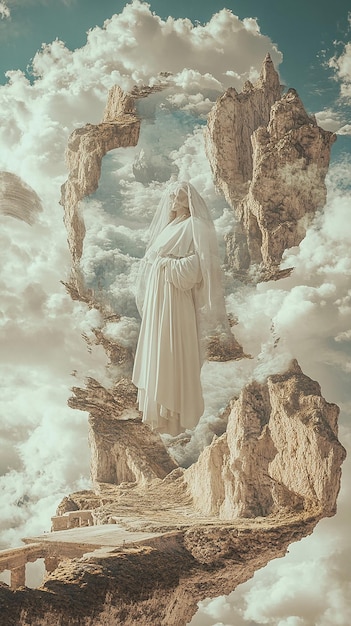 Photo quotthe assumption of mary depicted in a surreal stylequot