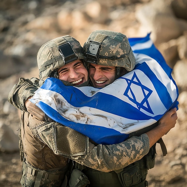 Photo quottwo idf soldiers embracing bond of brotherhoodquot