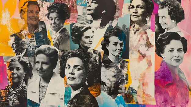 Photo quotvibrant collage of influential women throughout historyquot