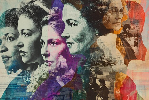 Photo quotvibrant collage of influential women throughout historyquot