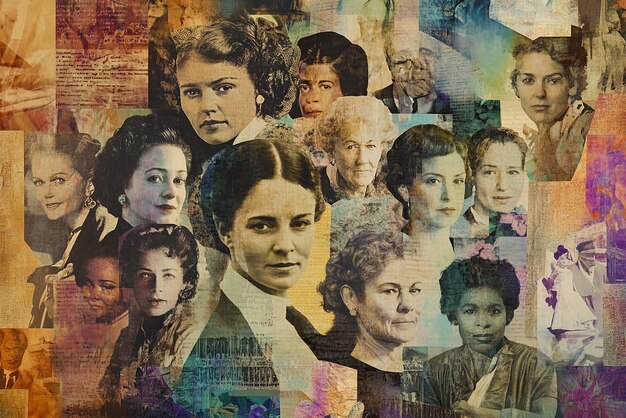 Photo quotvibrant collage of influential women throughout historyquot