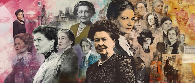 Photo quotvibrant collage of influential women throughout historyquot