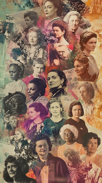 Photo quotvibrant collage of influential women throughout historyquot