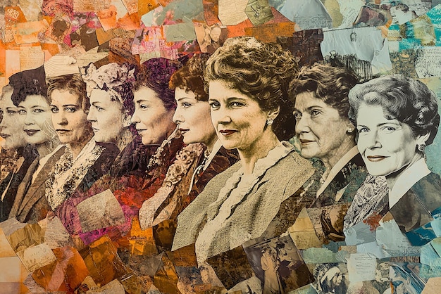 Photo quotvibrant collage of influential women throughout historyquot