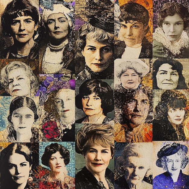 Photo quotvibrant collage of influential women throughout historyquot