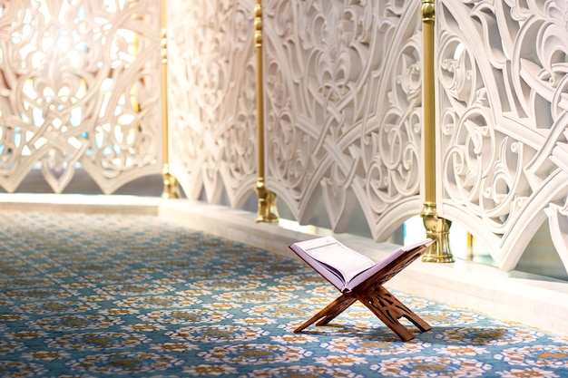 Quran holy book in the mosque