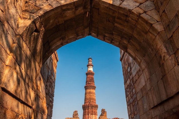 Qutub Minar Minaret a highest minaret in India standing 73 M tall A UNESCO world heritage site