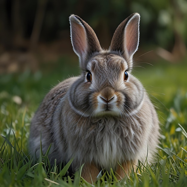 a rabbit in the grass with the words rabbit on it