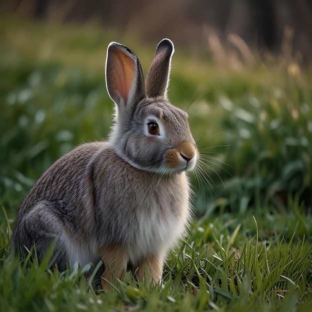 Photo a rabbit in the grass with the words rabbit on it