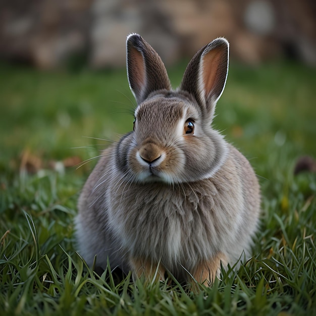 a rabbit in the grass with the words rabbit on it