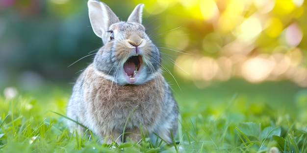 Rabbit Overgrown Teeth Pain Loss of Appetite and Dental Issues Concept Rabbit Health Dental Care Rodent Problems Animal Nutrition