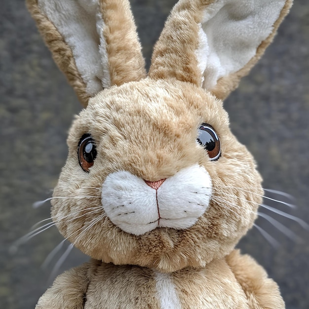 Photo a rabbit that has a white nose and brown eyes