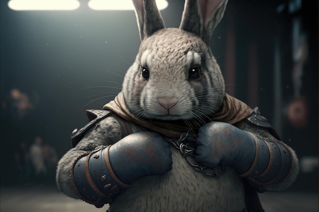 Rabbit warrior bunny Made by AIArtificial intelligence