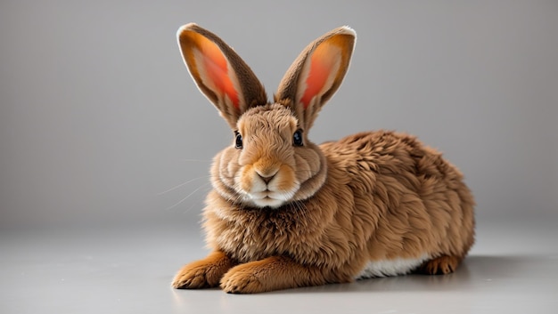 a rabbit with an ear tag on its ear