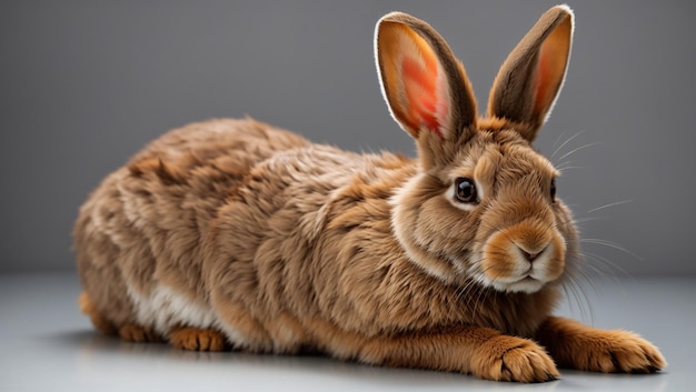 a rabbit with an ear tag on its ear