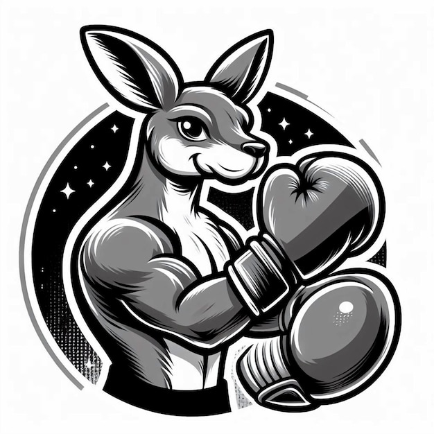 a rabbit with a heart on his chest is holding a boxing glove