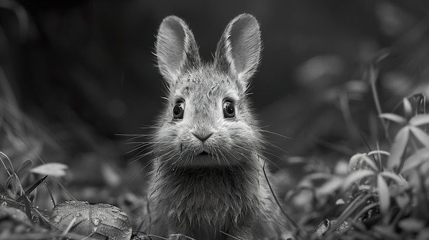 Photo a rabbit with two ears and a nose that says  rabbit