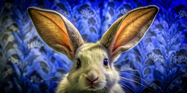 a rabbit with two ears that say ears are pointed up