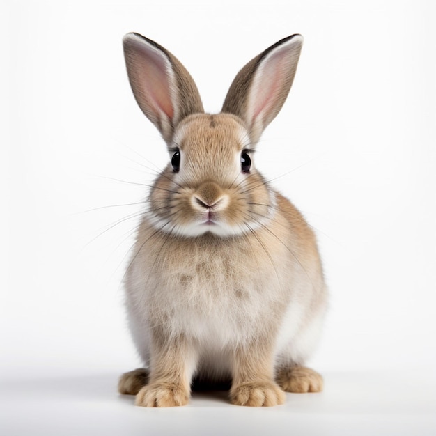 rabbit with white background high quality ultra hd