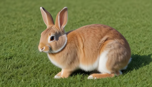 a rabbit with a white face and brown ears and a white collar