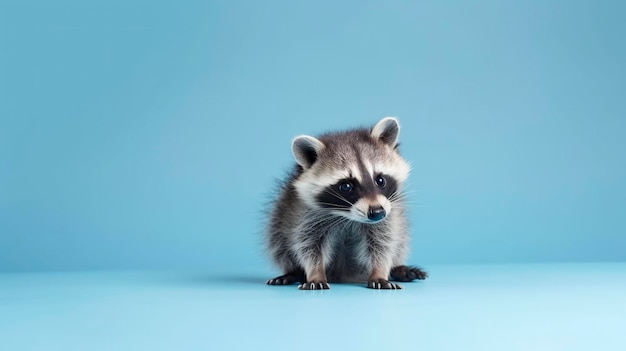 Raccoon Copy space background Generative AI