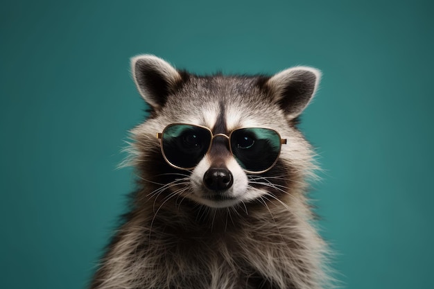 Raccoon sunglasses Success cute vacation Generate Ai