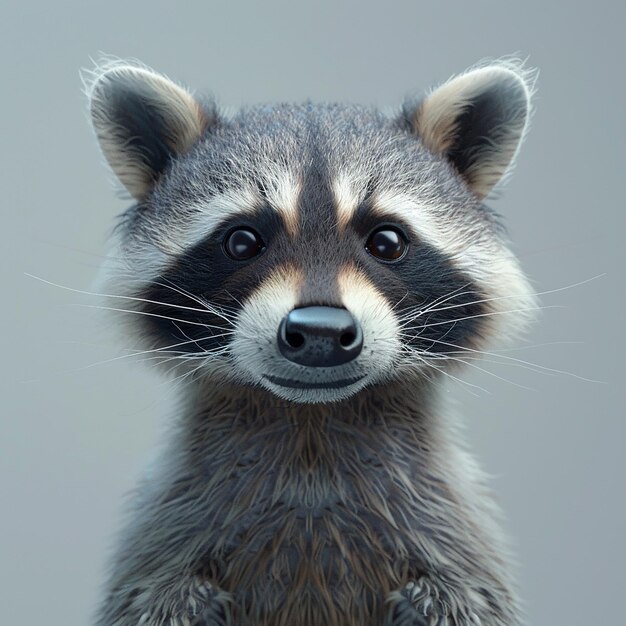 a raccoon that is looking at the camera