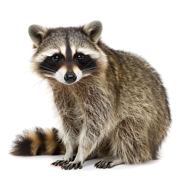 A raccoon in white background Job ID 86e3869acae54ecfaa22a877319c71e0