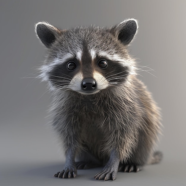 a raccoon with a mouth that says raccoon