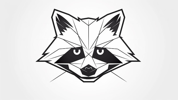 A raccoon with a triangle pattern on it