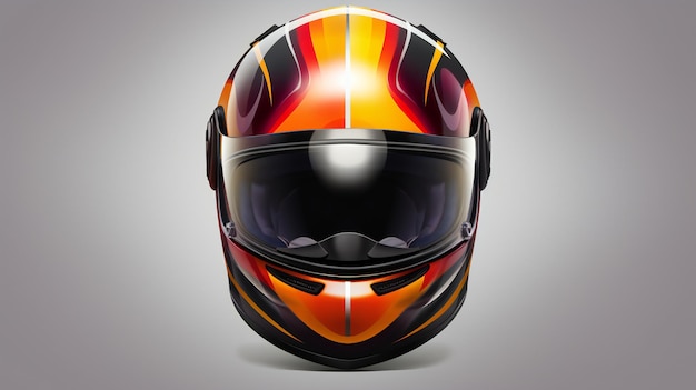 Racing helmet front view expressionist style clothing accessories